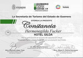 constancia Covid secretaria de turismo del estado de Guerrero